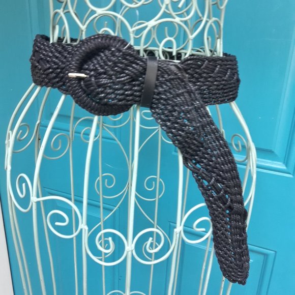 Wide Woven Belt Braided Macrame Belt Womens Vegan Rope Multi Loop Bohemian main image 3
